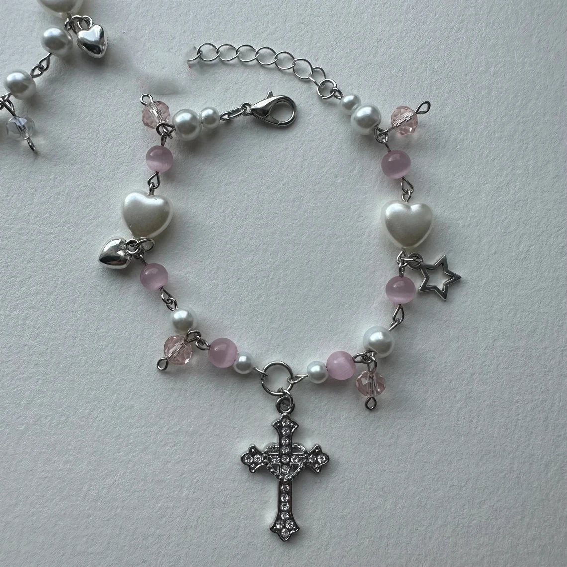 أساور مستوحاة مصنوعة يدويًا من لانا ديل ري | Y2K جوهرة الصليب القلب ستار مطابقة سوار | مجوهرات الجنية #3