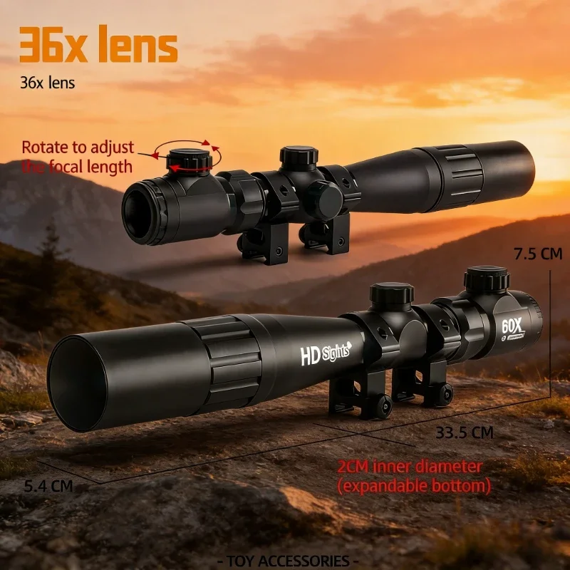 

2026 New Pineapple Soft Bullet Gun 20MM Rail Flip Dual Bracket Extended Scope 1/2/3Pcs Kids Toy Gun Accessory Parts