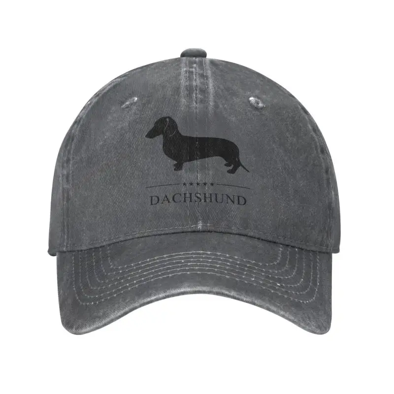 Punk Cotton Dachshund Baseball Cap for Women Men Adjustable Sausage Badger Wiener Dog Dad Hat Sun Protection