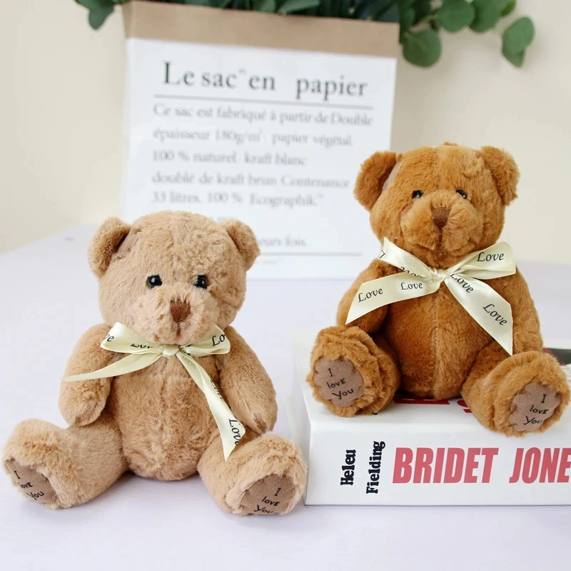 18cm Kawaii Patch Bear Dolls Teddy Bear Soft Stuffed Animal Toy Bear Baby Toy Kids Girls Birthday Brinquedos Wedding Gifts