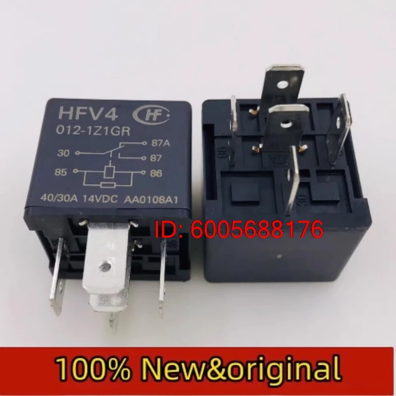 5pcs New Relays Automotive relay HFV4-012-1Z1GR  40A 14VDC parallel resistor 12V