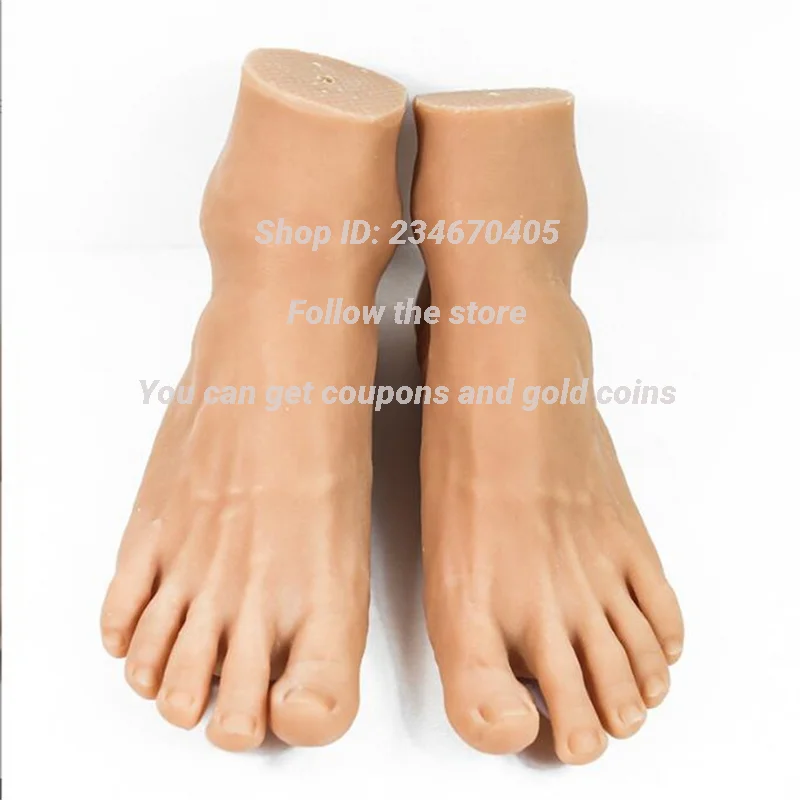 Tpe Male Include Toe Foot Mannequin Shoe, Blood Gel, Silicone Photography, Silk Stockings, Jewelry Model, Soft Silica Gel, 2024