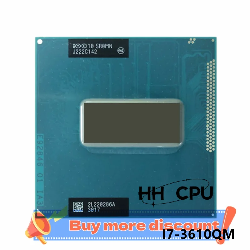 Core i7-3610QM i7 3610QM SR0MN 2.3GHz Used Quad-Core Eight-Thread Laptop CPU notebook Processor 45W Socket G2 / rPGA988B