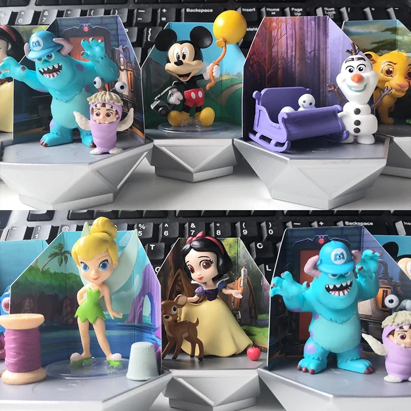 ميكي شخصيات متعددة صندوق أعمى مفاجأة صندوق أعمى تحصيل اللعب سطح المكتب الديكور الكرتون دمية صغيرة هدية الكريسماس