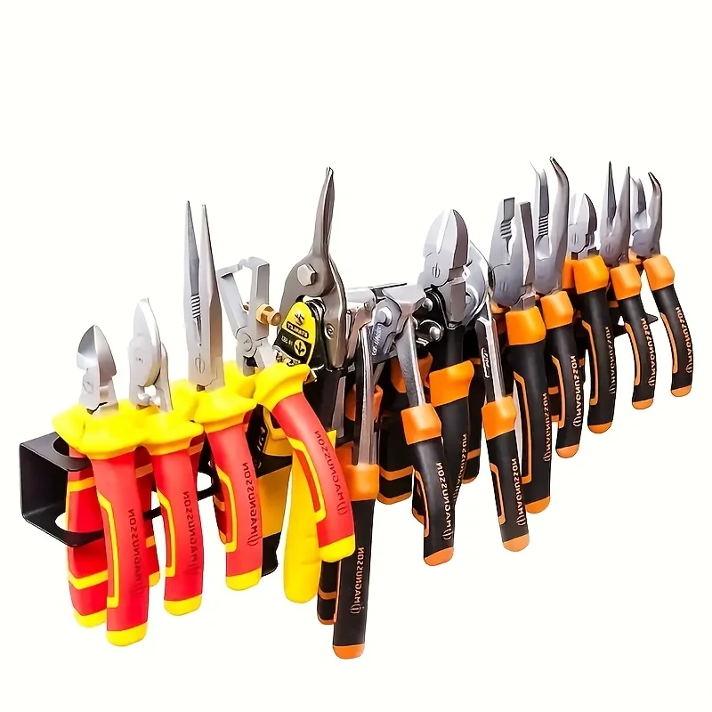 1pc Heavy-Duty Metal Tool Rack Space-Saving Screwdrivers ,Pliers Storage,Car Cleaning Brush Holder,Wall-Mounted Floating Shelves