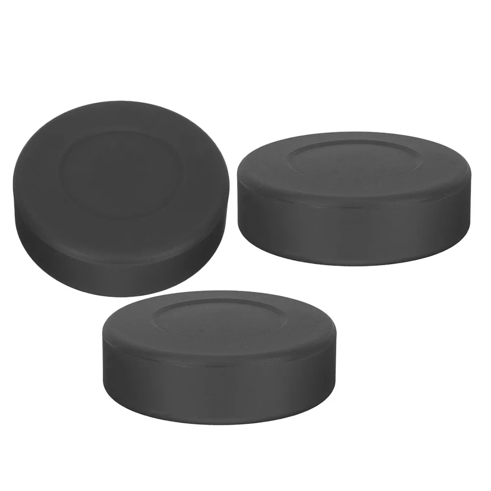 3Pcs Training Ice Hockey Pucks Matte Finish PVC Flat Design Adjustable Hardness for Skill Development Youth Adults Safe Indoor