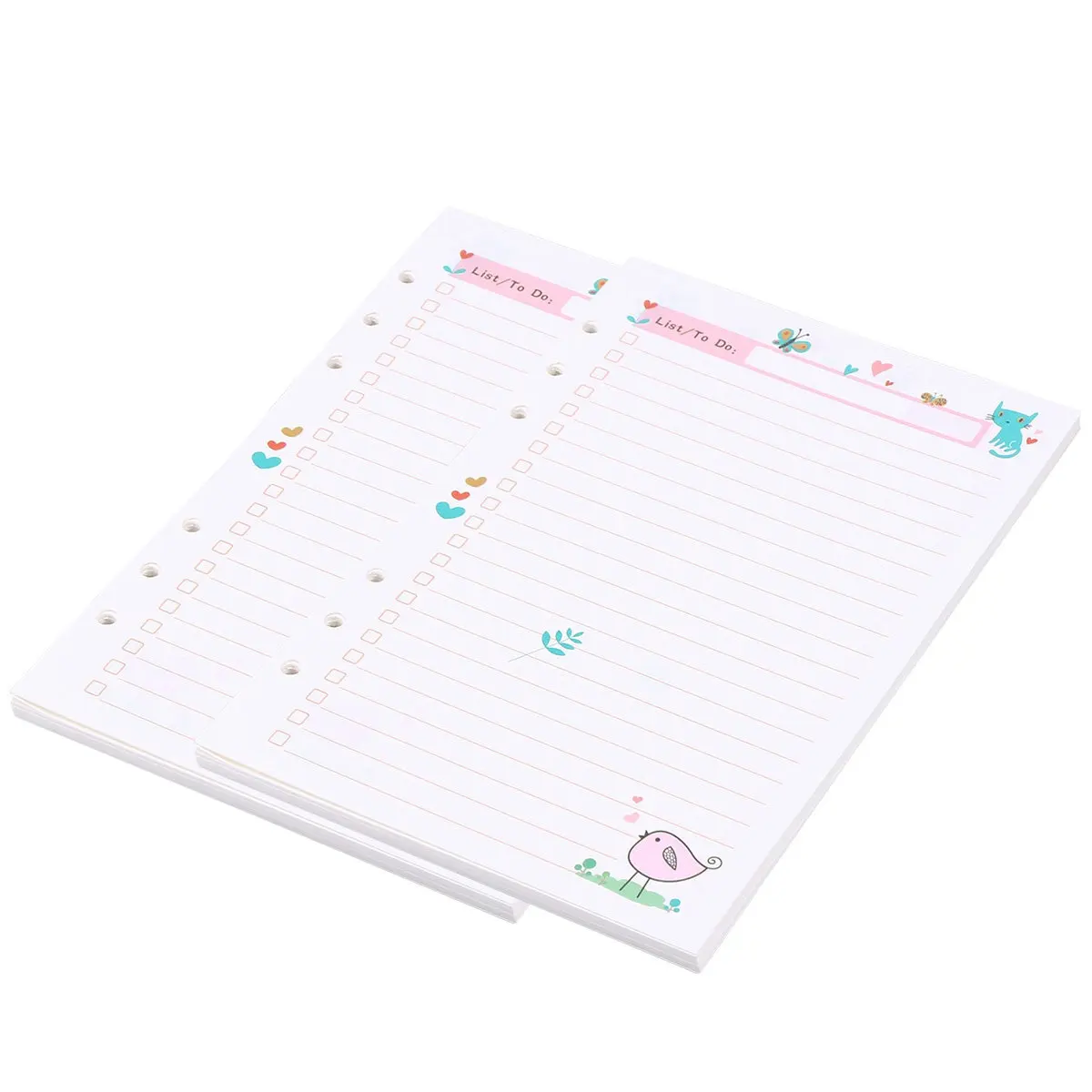 2Pcs A5 Paper Refills Colorful 6 Holes Loose Leaf Planner Notebook Pad Smooth Writing Drawing Suitable for Spiral Notepad Daily - view 3