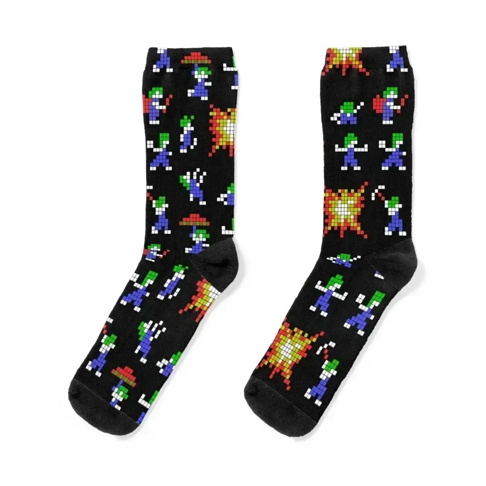 

Lemmings 8-bit Socks Run winter thermal Socks Man Women's