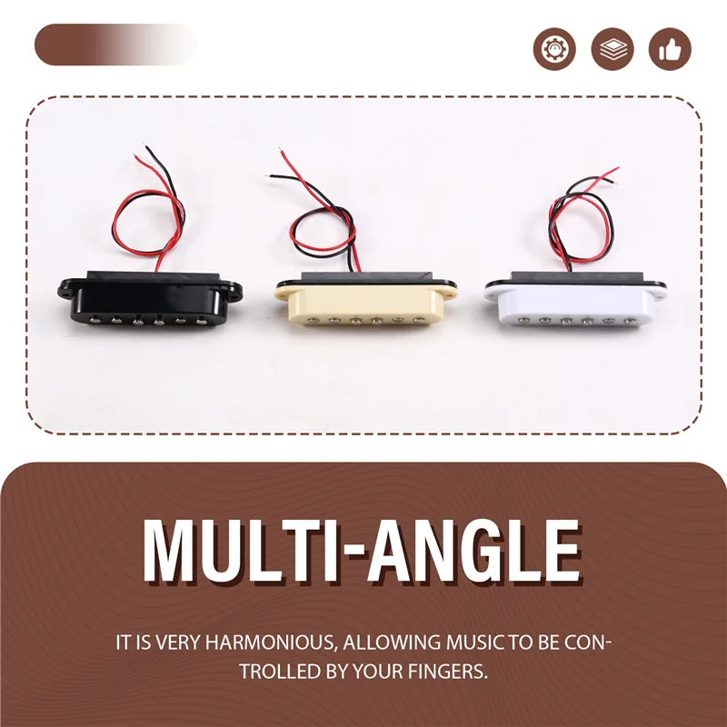 RTSHE-3PCS звукосниматели для звуковой гитары с одной катушкой для электрогитары ST, одинарный звукосниматель, электрогитара с одной катушкой