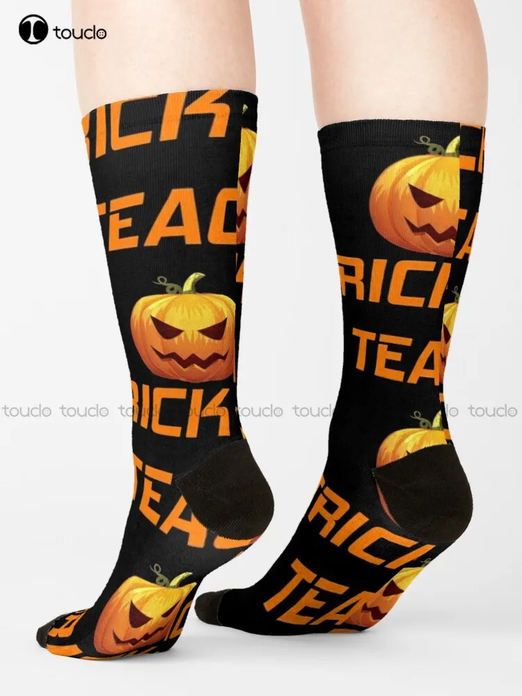 Trick Or Teach Socks Hiking Socks Men Unisex Adult Teen Youth Socks 360° Digital Print Harajuku Gd Hip Hop Gift Retro 1Pair Art