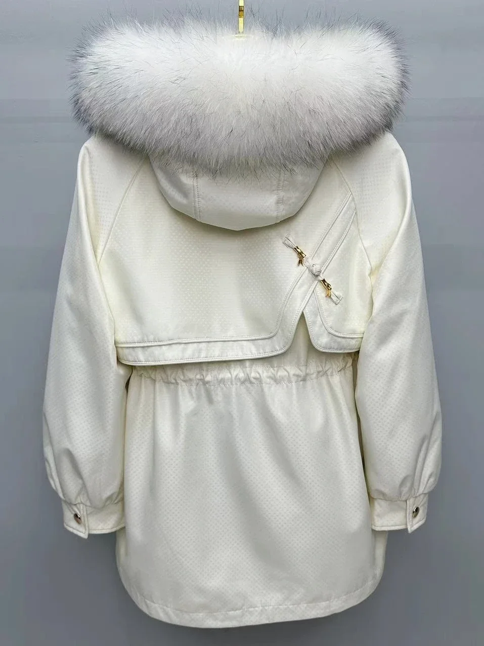 Pardessus en fourrure à manches longues pour femmes, parkas décontractées chaudes, doublure en poils de lapin, col en fourrure, mode coréenne, nouveau, hiver