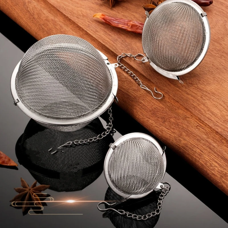 

Stainless Steel Tea Ball Infuser Tea Infuser Ball Set For Loose Leaf Tea Spices Durable Seasoning Strainers For Herbal For Loose