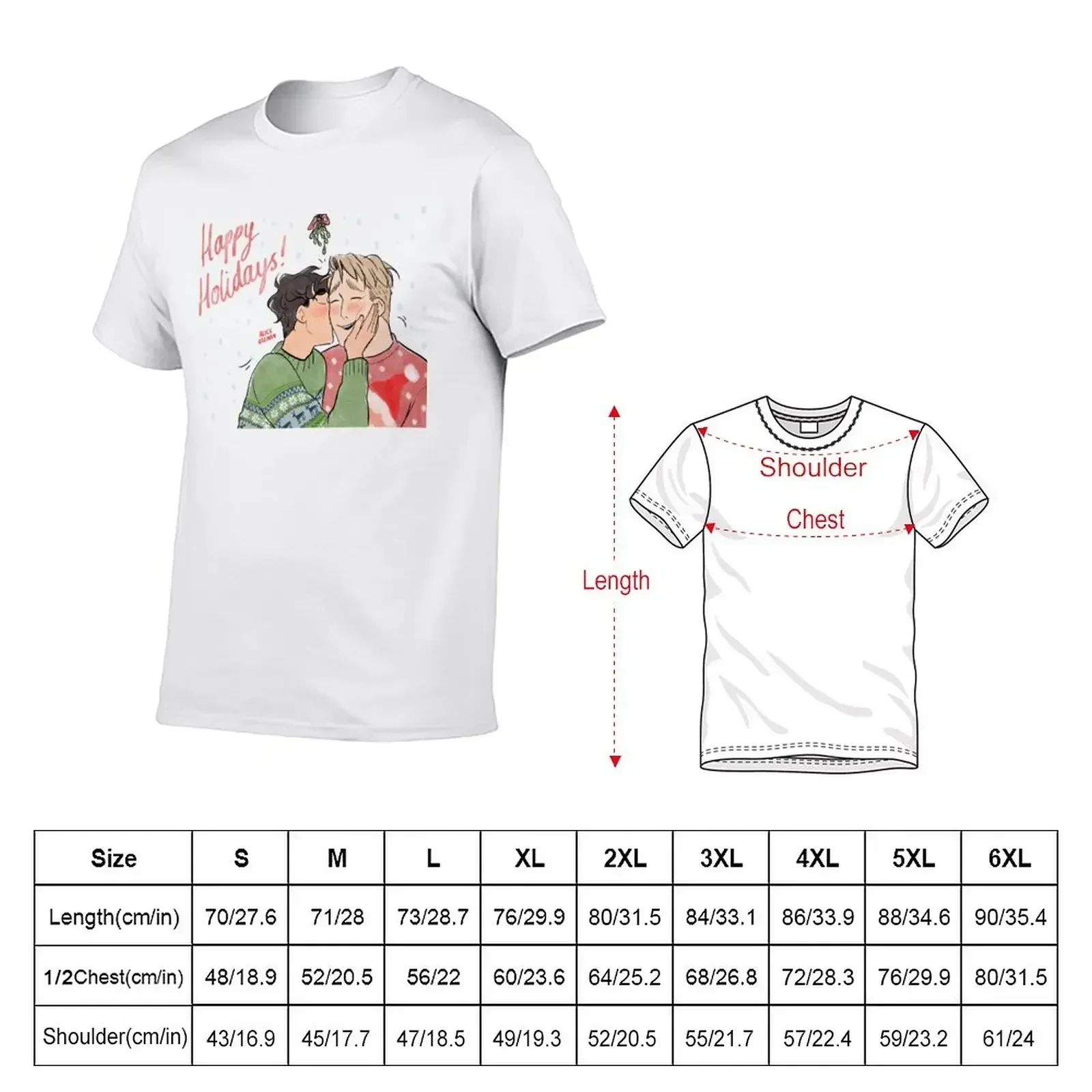 Happy Holidays T-Shirt korean fashion heavyweights heavy weight t shirts for men