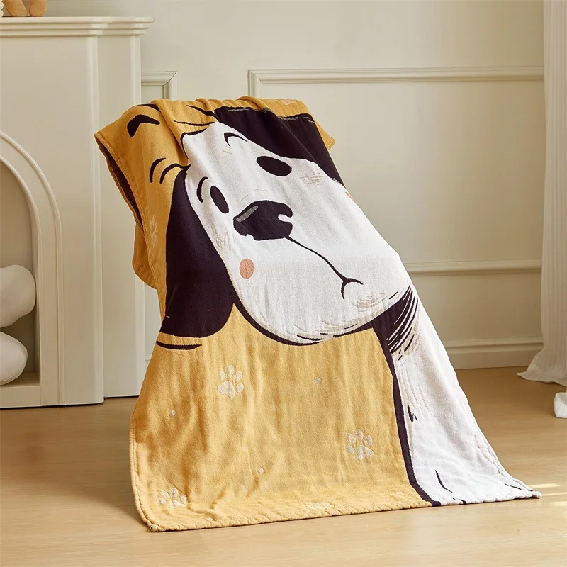 منشفة حمام شاش كرتونية، للأطفال والكبار، 4 طبقات من القطن الشاش، رقيقة، جاكار، 80*160 سم، 13 طراز، جودة عالية #2