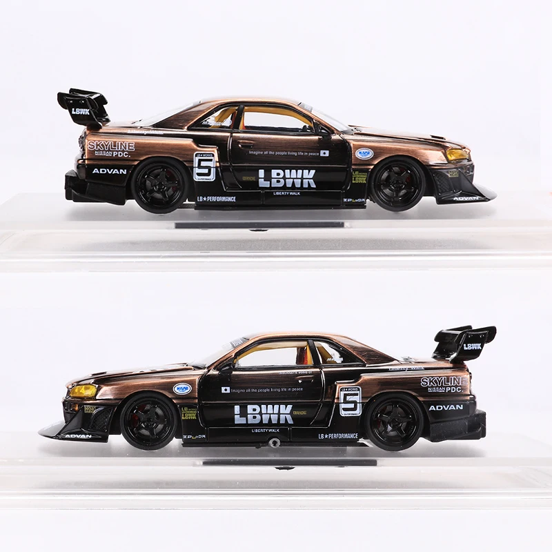 CM MODEL 1:64  Skyline LB-ER34  Super Silhouette Diecast Simulated Alloy Car Model