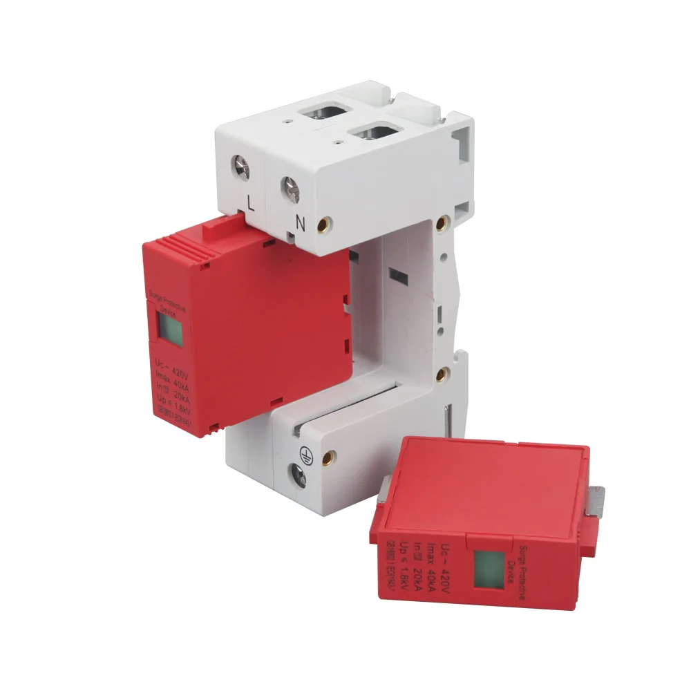 Power Surge Protector Surge Protective Device SPD Arrester Low Voltage House 1/2/3/4 Poles 240v 380v 1000v voltage protection