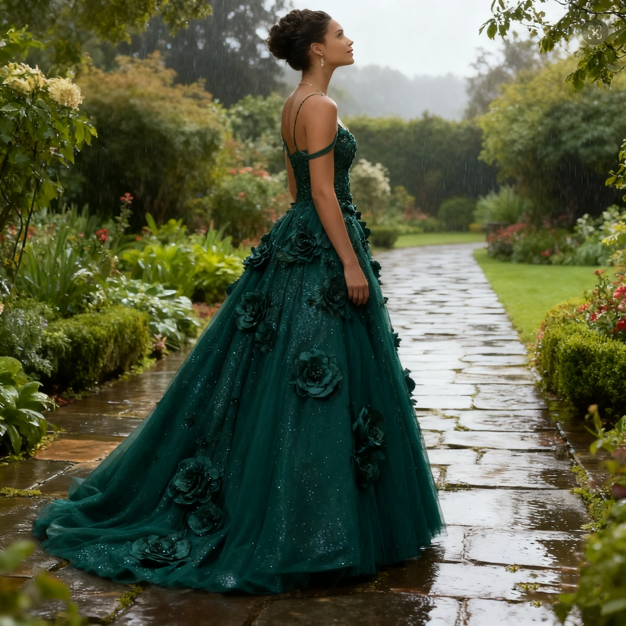 Sagemary Modern V Neck Quinceanera Dresses for Women Spaghetti Straps Lace Appliques Tulle Ball Gown Corset Customised