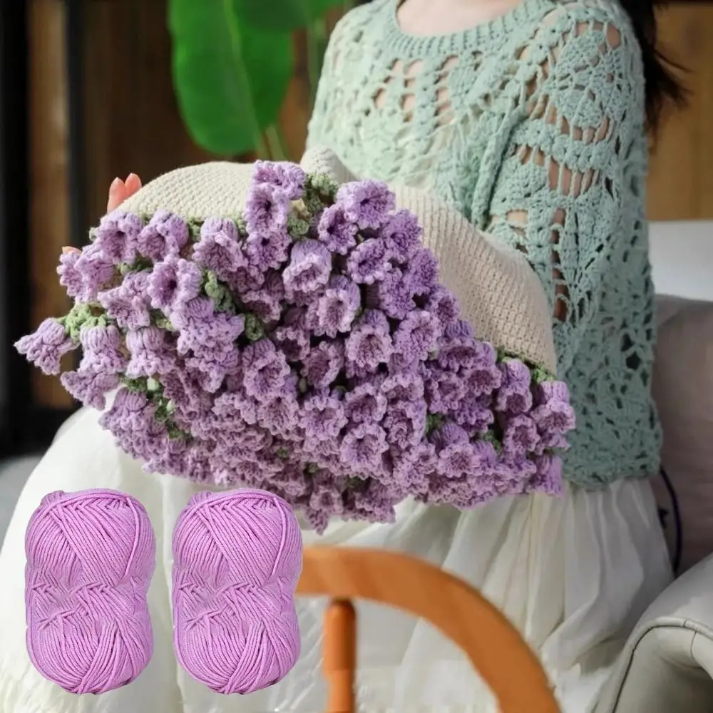 Fashion Rose Bouquet Blanket Unfinished Handmade Woven Artificial Knitted Blanket DIY Craft Crocheted Bouquet Blanket