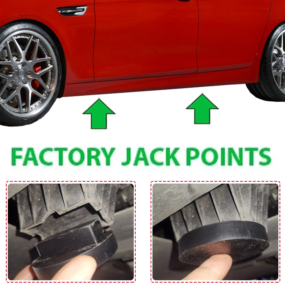 Rubber Jacking Point Jack Pad Adaptor For BMW 3 4 5 Series E46 E90 E39 E60 E91 E92 X1 X3 X5 X6 Z4 Z8 1M M3 M5 M6 F01 F02 F30 F10