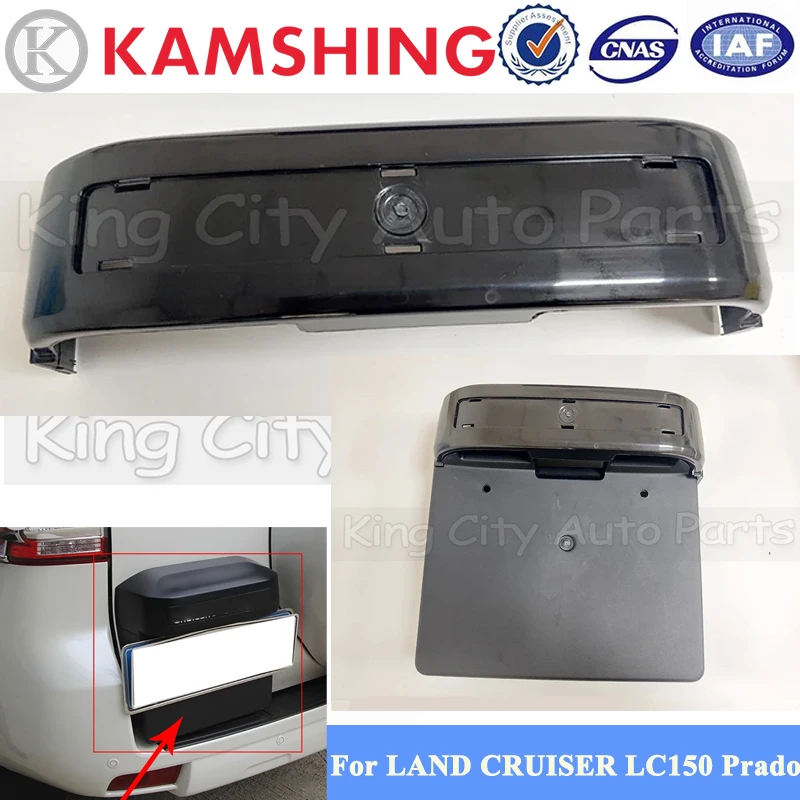 

CAPQX For Toyota LAND CRUISER 2700 LC150 PRADO 4000 2010-2020 Car Tail Gate Rear Door License Plate Light Lamp Cover Lid Frame