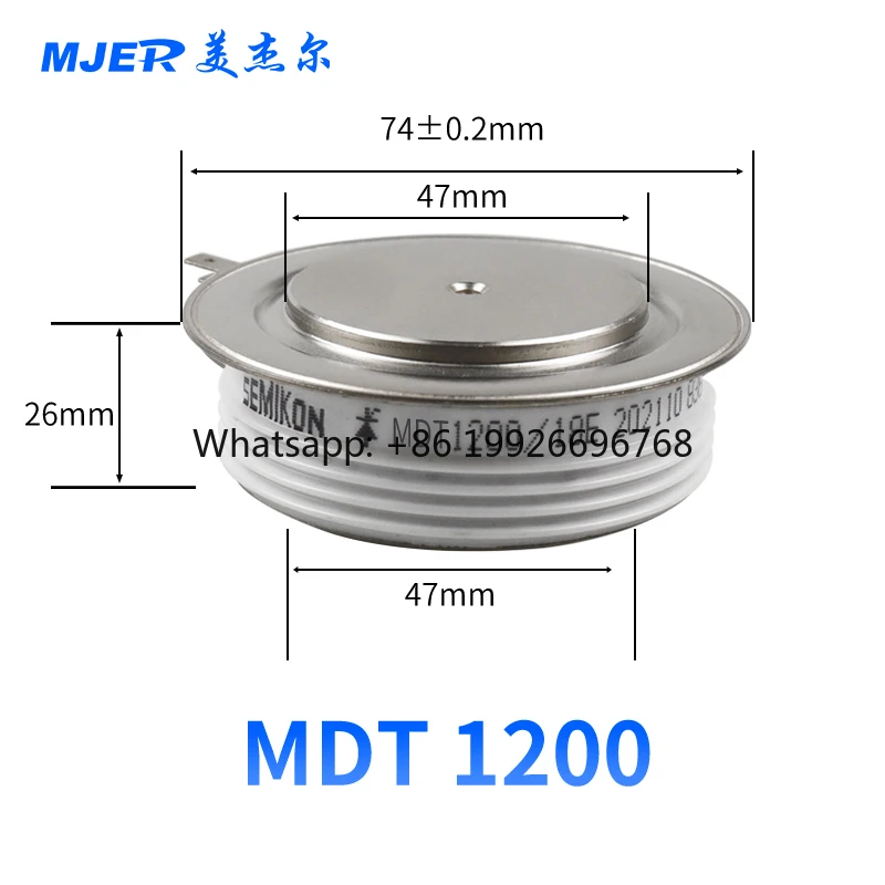 MDT1200 Silicon Controlled Thyristor MDT1200 SCR Flat Disc Thyristor MDT1200