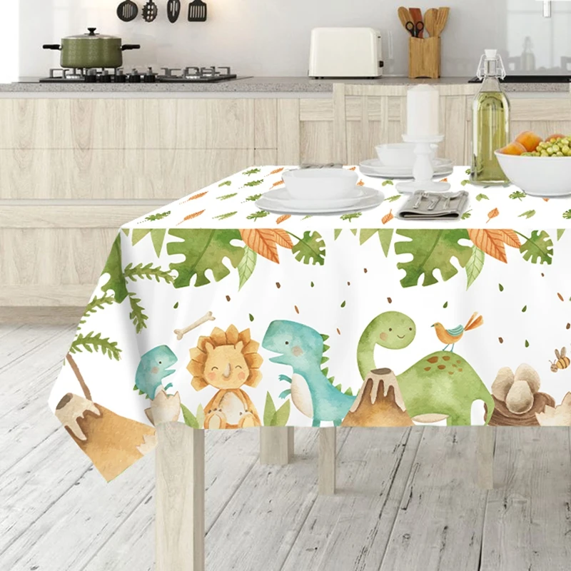 Dinosaur Tablecloth Disposable Tableware Dinosaur Birthday Party Decor Kids Baby Shower Jungle Safari Birthday Party Supplies