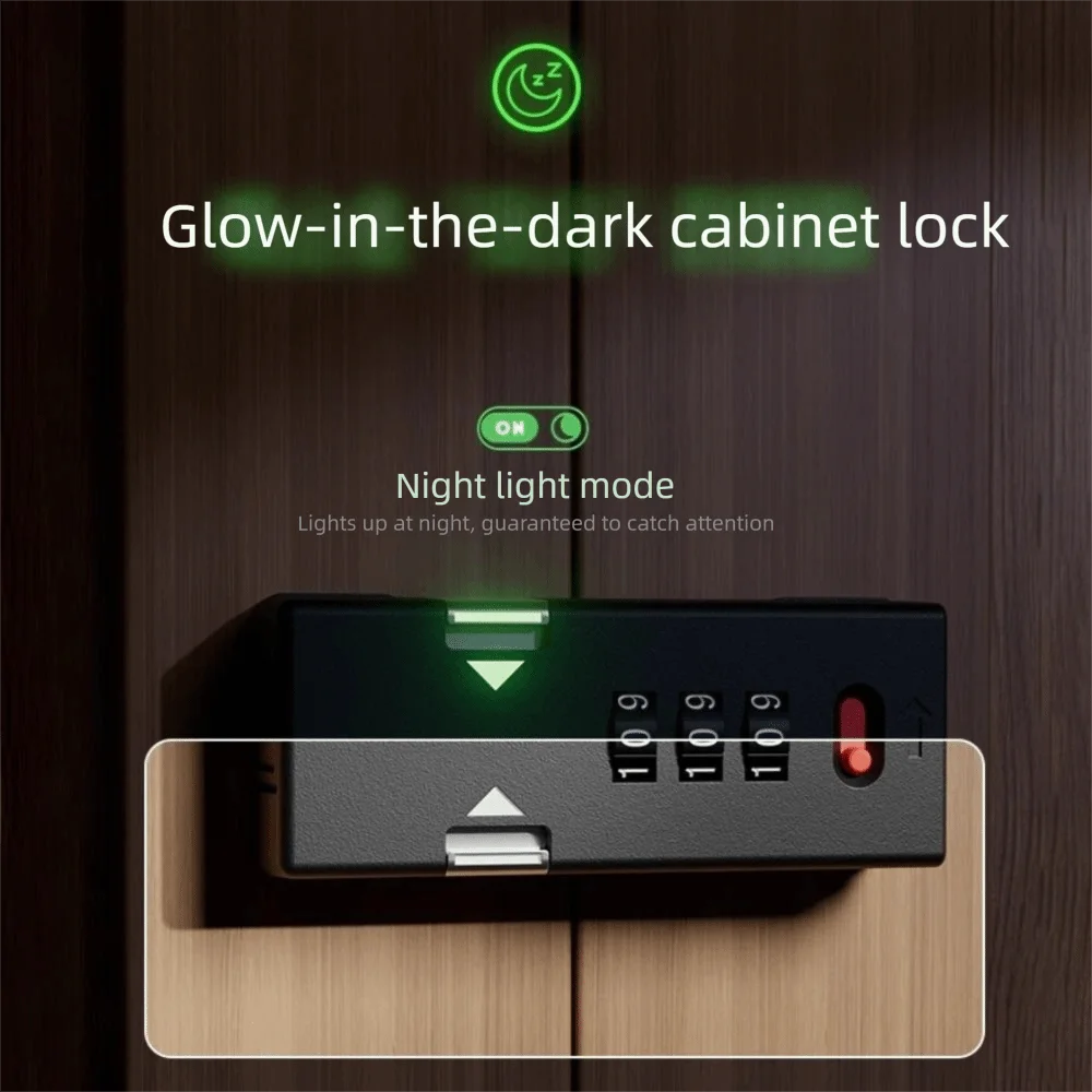 Adjustable Cabinet Password Lock Enhanced Security Zinc Alloy Security Lock Erosion Resistant Bolt Lock System Drawers