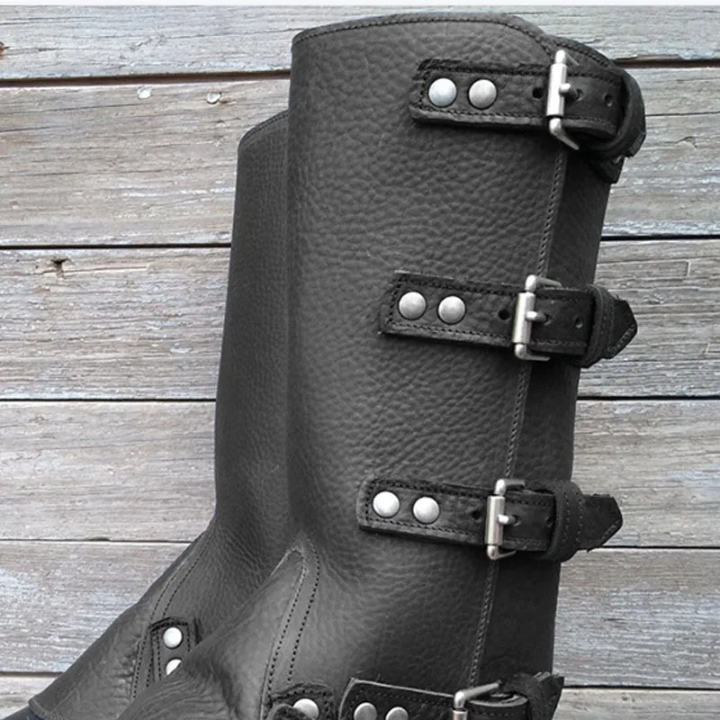 중세 바이킹 기사 가죽 다리 보호대 갑옷 Steampunk Greaves 부츠 신발 남성 여성 LARP Warrior Cosplay Costume Gaiter