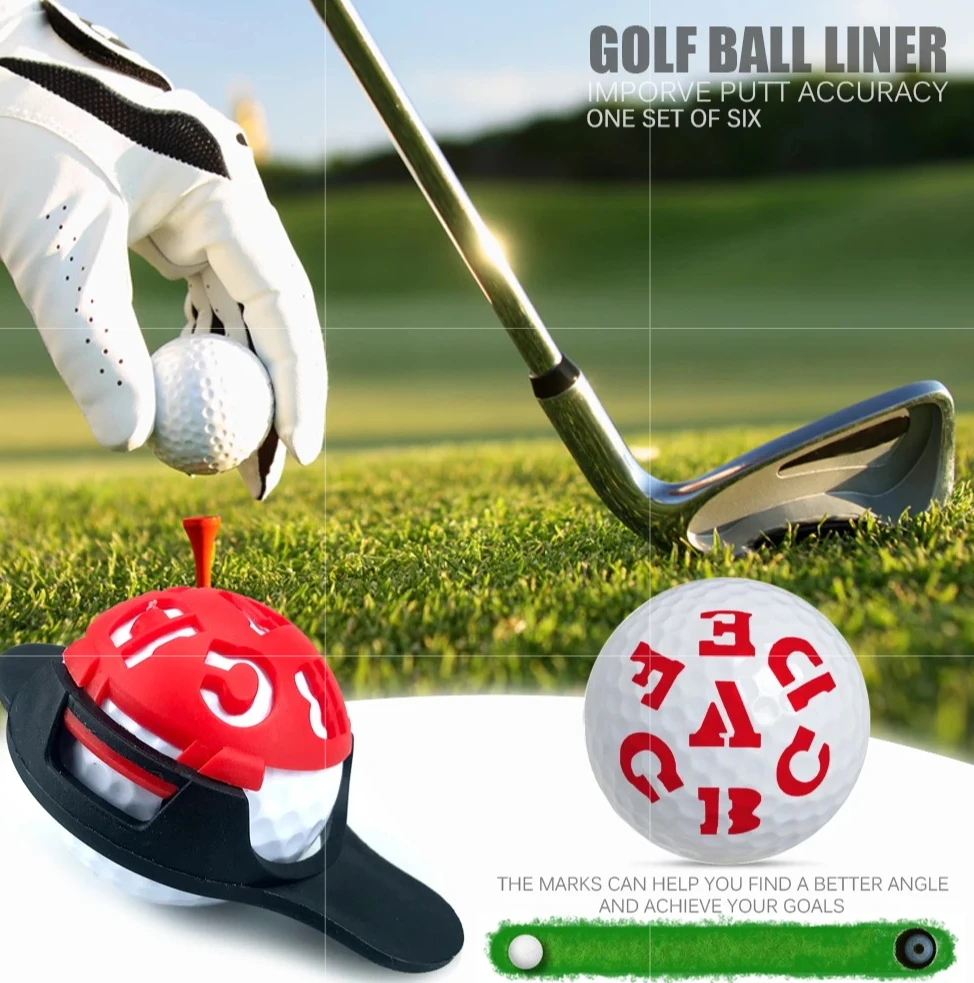 

Hot Sale 6 in 1 Golf Ball Line Marker Tool, Alignment Drawing Template & Liner Scriber for Perfect Putting Practice