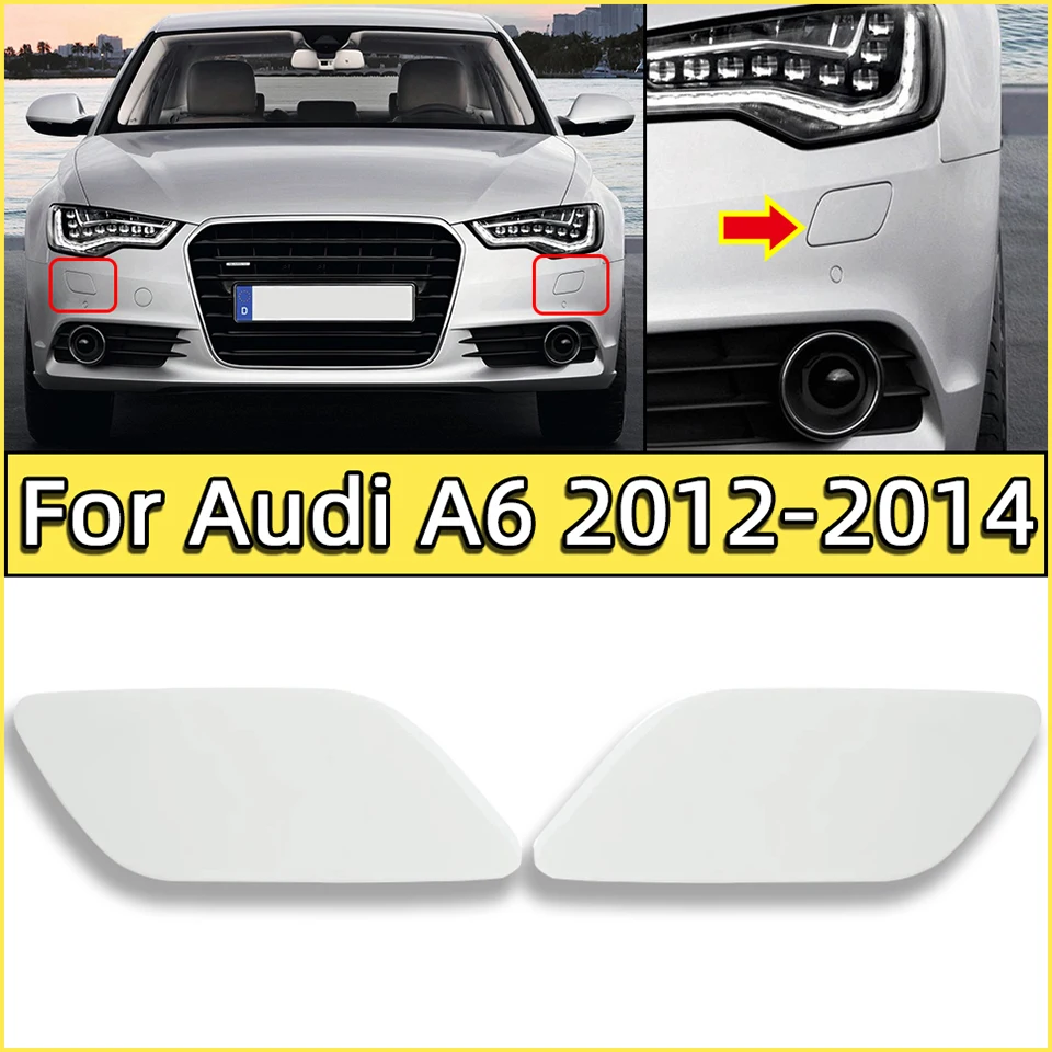 Car Front Spray Nozzle Trim Shell Bumper Headlight Washer Nozzle Cap Cover For Audi A6 2012 2013 2014 4G0955275 4G0955276