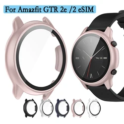 Tempered Glass+ PC Cover for Huami Amazfit GTR 2 eSIM All Coverage Protective Bumper Case Huami Amazfit GTR 2e ccessories