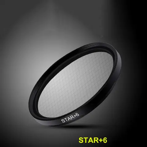Filtro per lenti a stella a 6 linee Cielo notturno Starlight Lampione stradale Starlight lineare per 49 52 55 58mm 62mm 67mm 72mm 77mm 82mm Dimensioni filtro