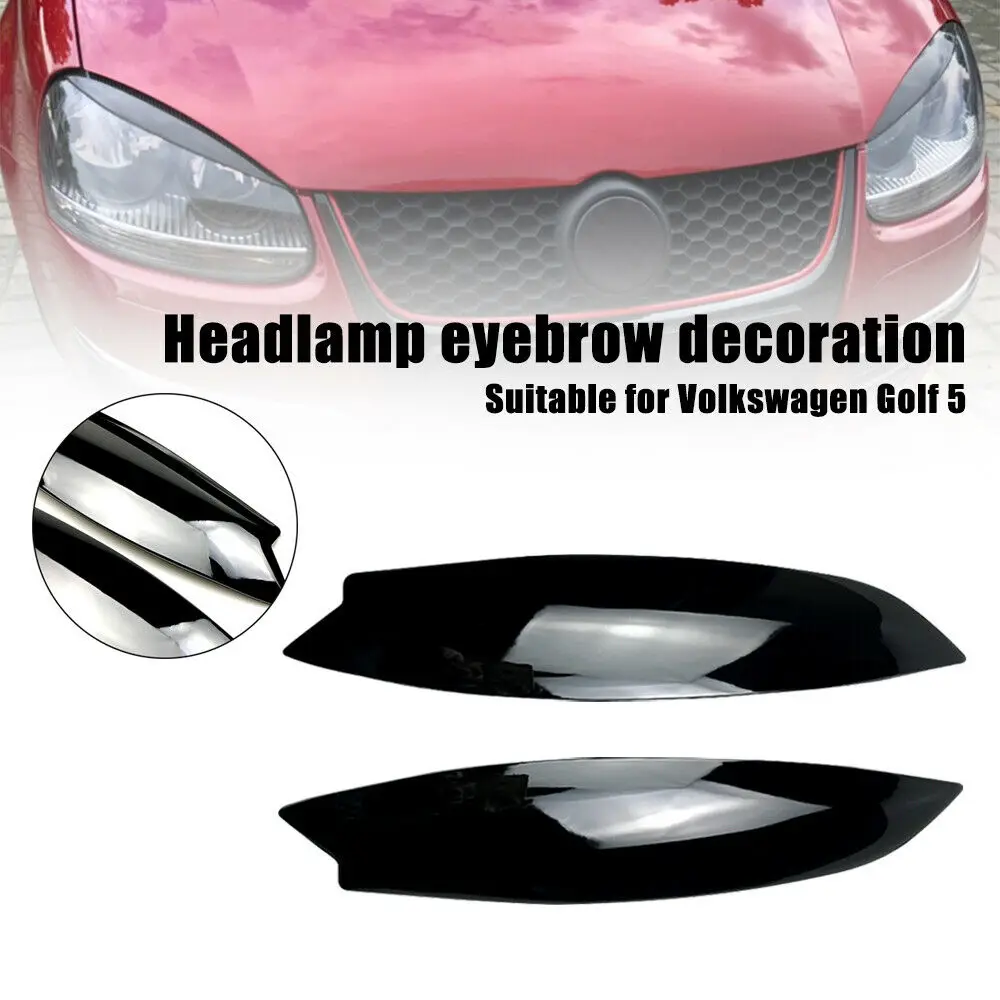 

For Volkswagen VW Golf 5 MK5 GTI R 2005 2006 2007 Car Accessories Headlight Eyebrow Eyelids Cover Trim Decoration Stickers