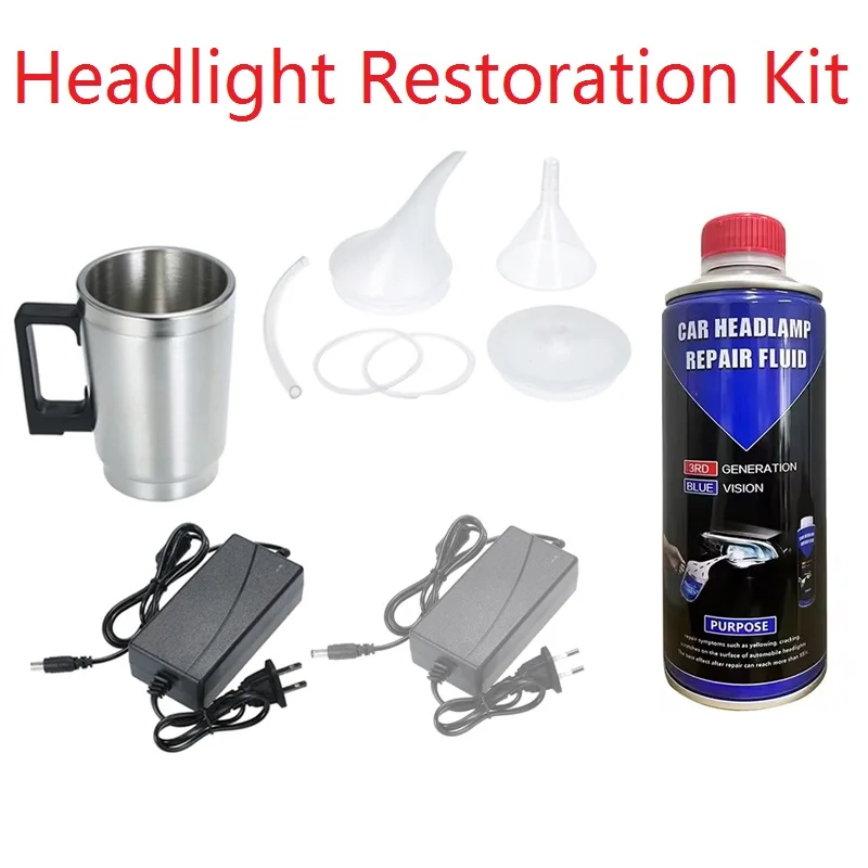 Headlight Polisher Liquid Evaporator Polymer Liquid Headlights Chemical Polish Headlight Restoration Kit Polish For Headlights