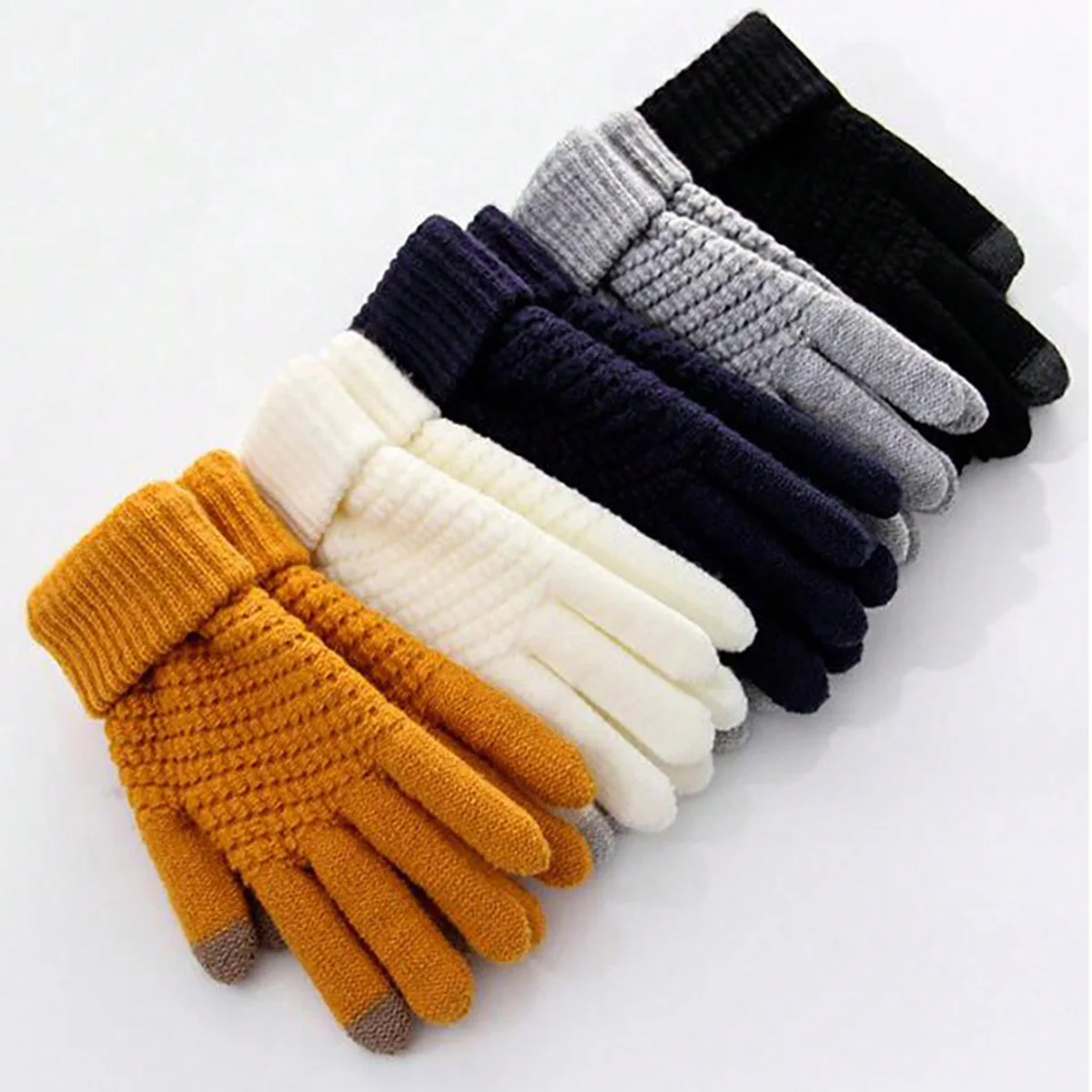 1 Paar Winterhandschuhe für Männer und Frauen – verbesserter Touchscreen-Thermo-Warmstrickhandschuh für kaltes Wetter zum Laufen, Fahren, Wandern