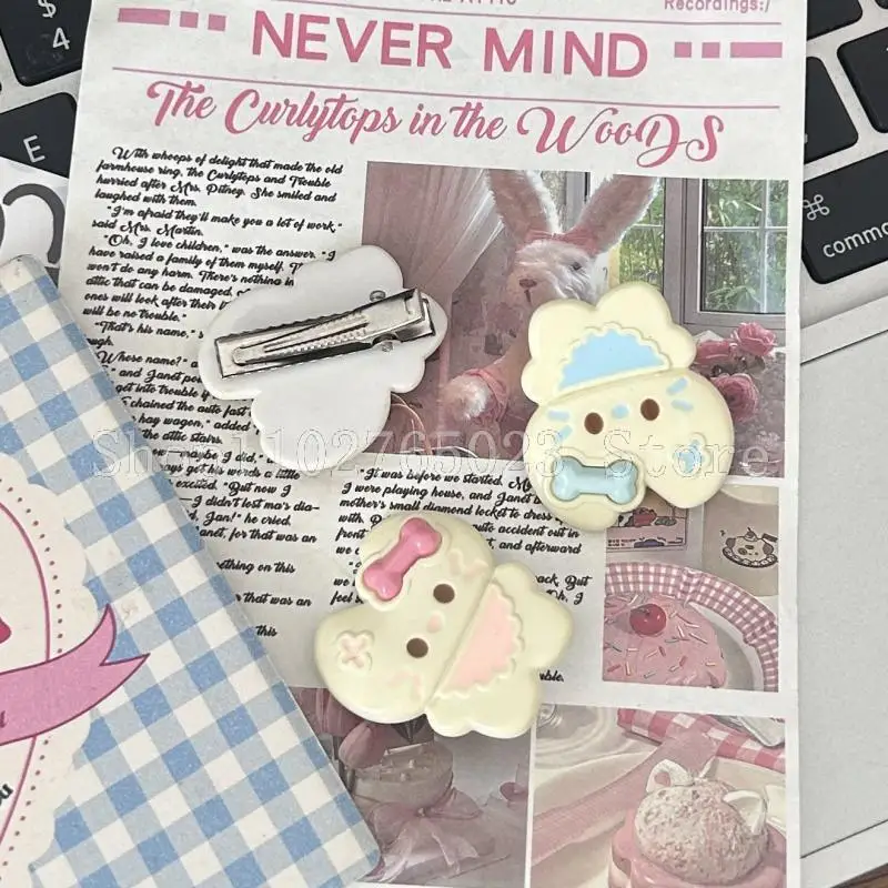 5Pcs Kawaii Miniso Sanrio Hello Kitty Hairpin Hair Ring Accessories Decorate Duckbill Clip Cartoon Girl Birthday Gift