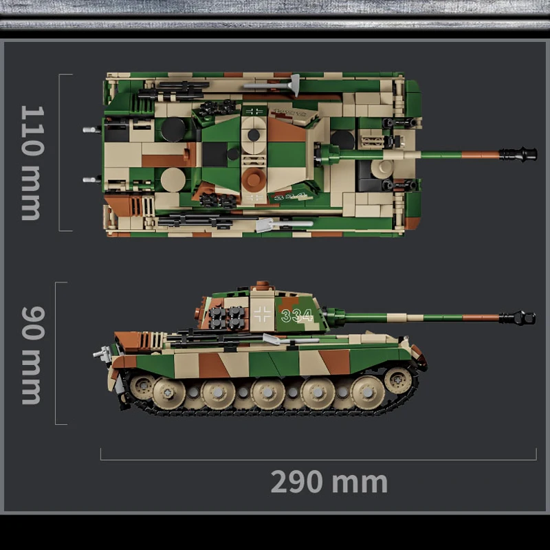 第二次世界大戦タイガーキング重戦車タイガー II モデル組立ブロック自走砲戦闘車両軍事少年おもちゃ 2025