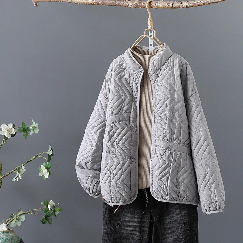 New Winter Women\'s Coats 90% White Duck Down Jacket Lightweight Warmth Tops Long Sleeve Loose Korean Fashion Brand