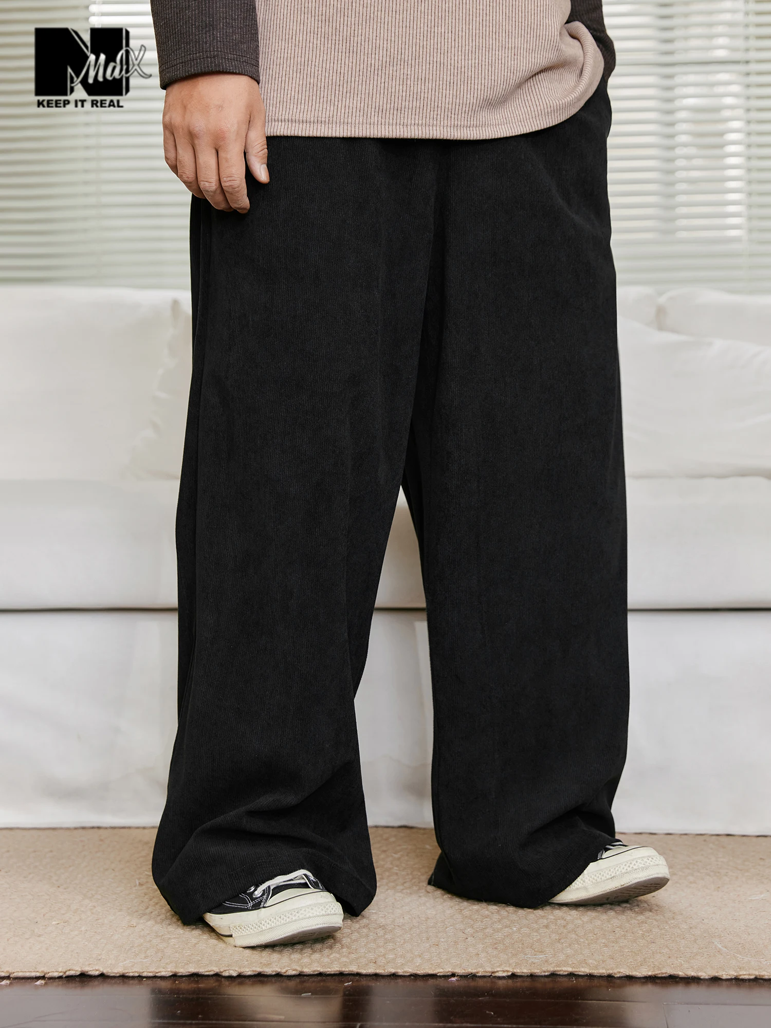 

NMAX модная мужская одежда больших размеров вельветовые свободные спортивные брюки с вышивкой повседневные длинные брюки прямые брюки со средней талией