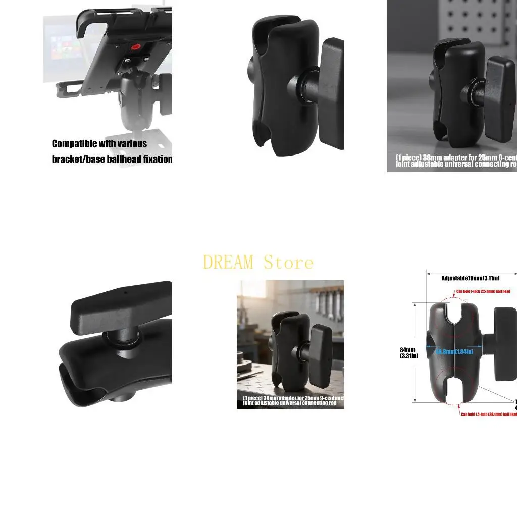 Universal Tablets Mount With 360 Degree Rotation Plastic Swivels Connector Best Sale