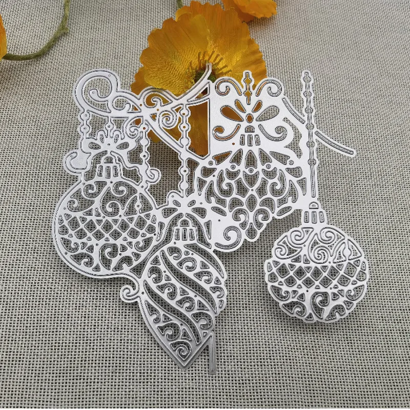 Christmas Bell Lace frame background Metal Cutting Dies Stencils For DIY Scrapbooking Decorative Embossing Handcraft Template