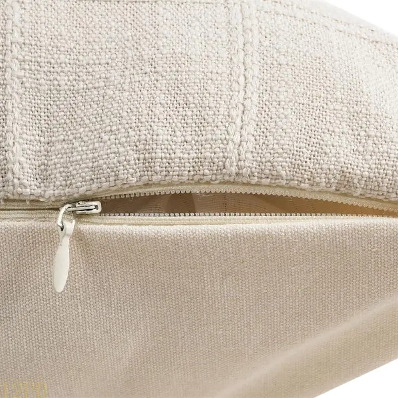 12PD PU Leather Patchwork Pillowcase Fade Resistant Concealed Zippers Cushion Cover with Tassels For Sofa Bedroom