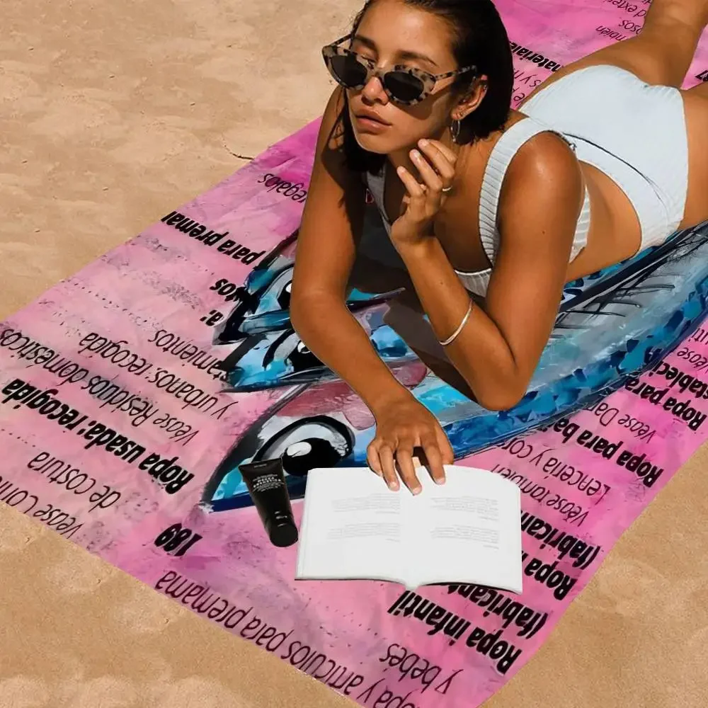 Colorful Sardine Lobster Fish Ocean Microfiber Printed Beach Towel Mountain Yoga Beach Swimming Running Absorbent Soft Towel