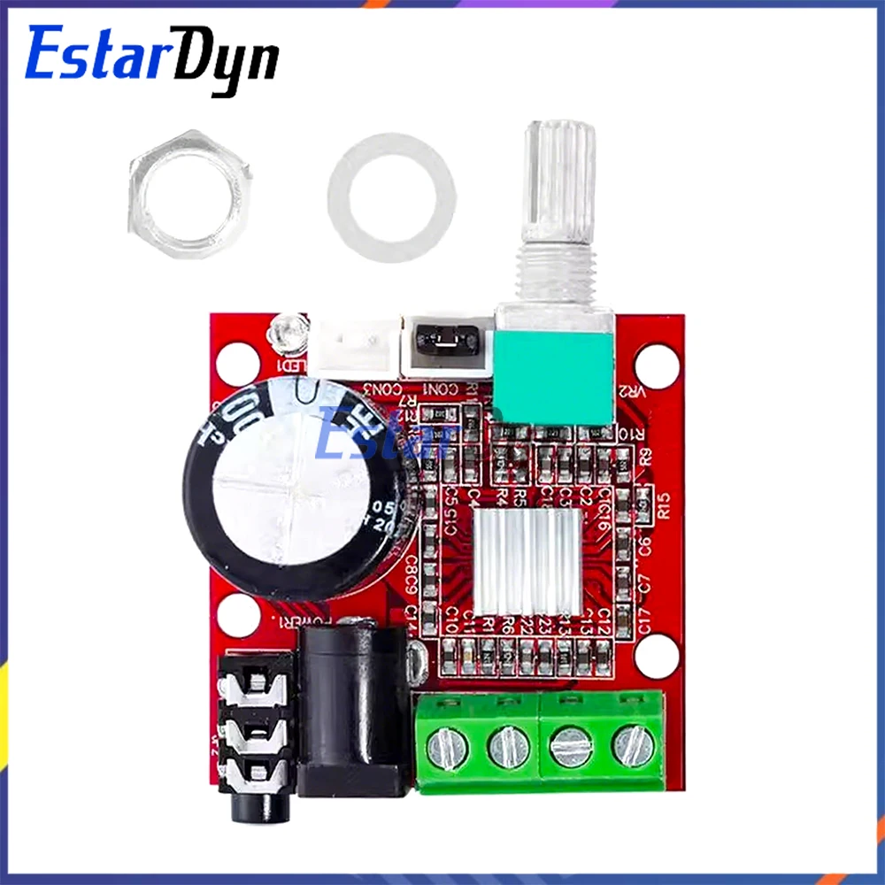 12V Mini Class D Amplifier Board PAM8610 2x7W RMS Stereo Power Audio Amp for Car Home PC Speaker