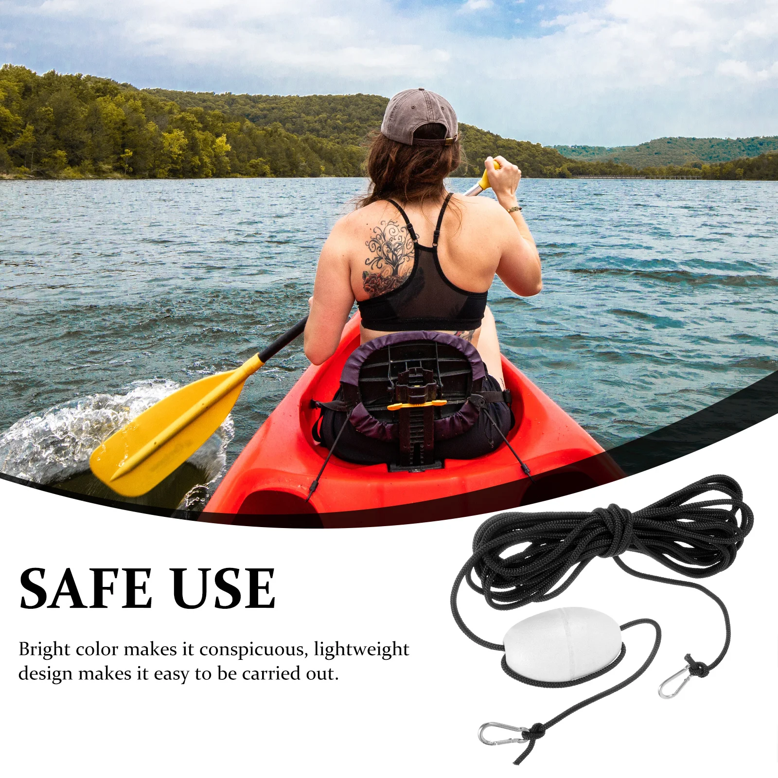 

Kayak Buoy Ball with Nylon Leash Portable Fishing Buoy for Boats Kayaks Canoes Bright Float Marker for Outdoor Water Sports