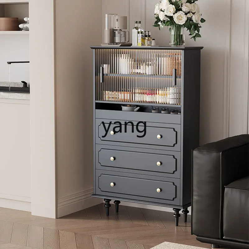 

LTT retro dining side tea cabinet living room wall storage cabinet integrated