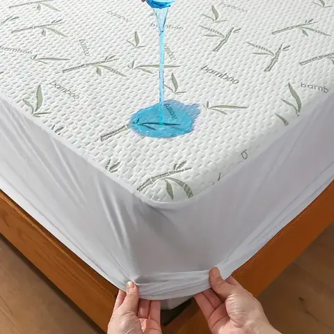 1pc 대나무 매트리스 보호대, 통기성 및 냉각 매트리스 커버, 3D 에어 패브릭 장착 침대 시트 90/140/160cm 크기