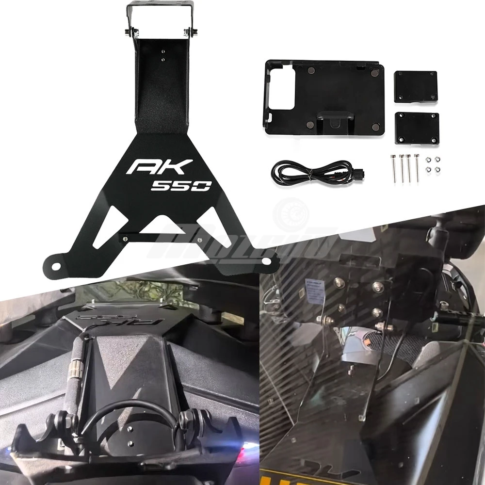 

New Motorcycle Front Navigation Bracket FOR KYMCO AK 550 AK550 ak550 2017 2018 2019 2020 2021 2022 GPS Mobile Phone Charging