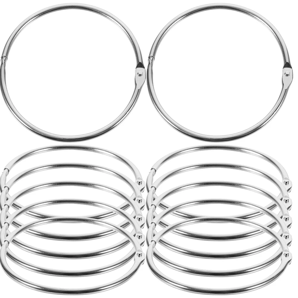 12pcs Binder Rings Book Circle Album Card Scrapbooking Clips Metal Rings for Crafts Paper Binding Office Key DIY Projects