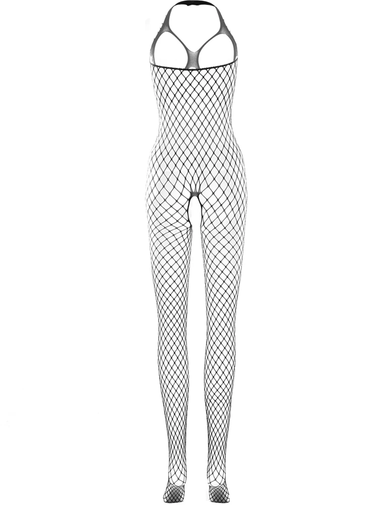 Lingerie apertada erótica para homens e mulheres, roupa interior de malha transparente, meia de corpo inteiro, trajes adultos